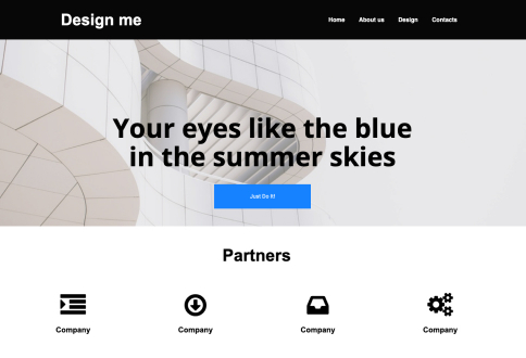 Landing page/Design Me